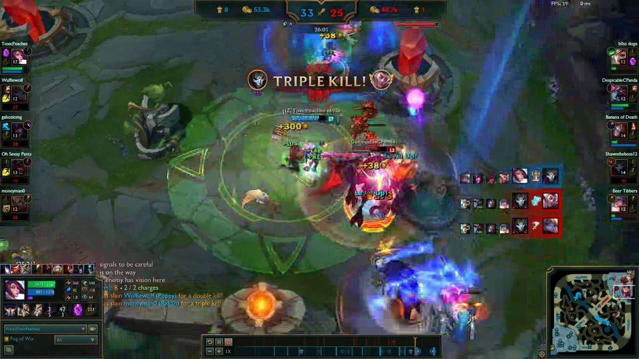 Fiora pentakill season 7 League of legends