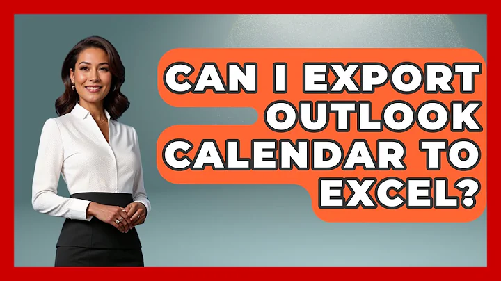 Can I Export Outlook Calendar To Excel? - TheEmailToolbox.com
