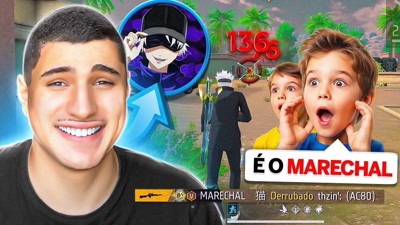 FINGI SER O MARECHAL E IMPRESSIONEI OS ALEATÓRIOS! FREE FIRE MOBILE