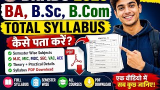 🎓 BRABU UG Semester Syllabus 2026 Download 📚 | BA, B.Sc, B.Com Full Details