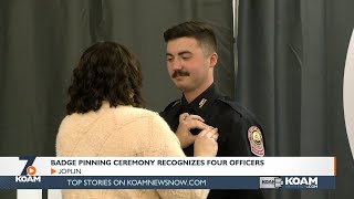 Badge Pinning Ceremony Recognizes Four Officers (1/27/23)