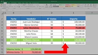 Formato Condicional para resaltar filas con color de Relleno en Excel