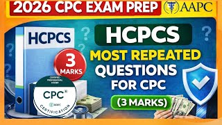 CPC Important HCPCS Questions For 2026 | 3 Marks #cpc #cpcexam #cpcexamtips #hcpcs