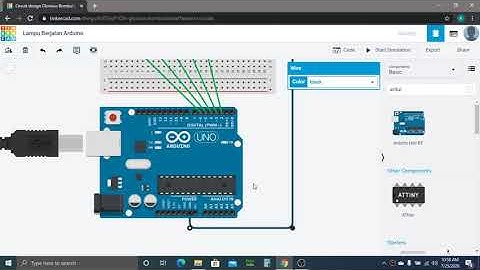 Tinkercad   1   Lampu Berjalan Arduino