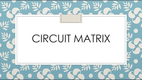 Graph Theory _ Mod 5.3 Circuit Matrix