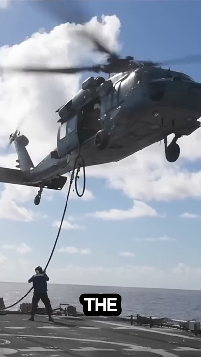 The Crazy Process Of Landing Helicopters In Rough Seas #shorts #Beartrap #HHRSD #HelicopterLanding