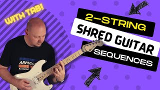 Five 2-string Shred Guitar Sequences