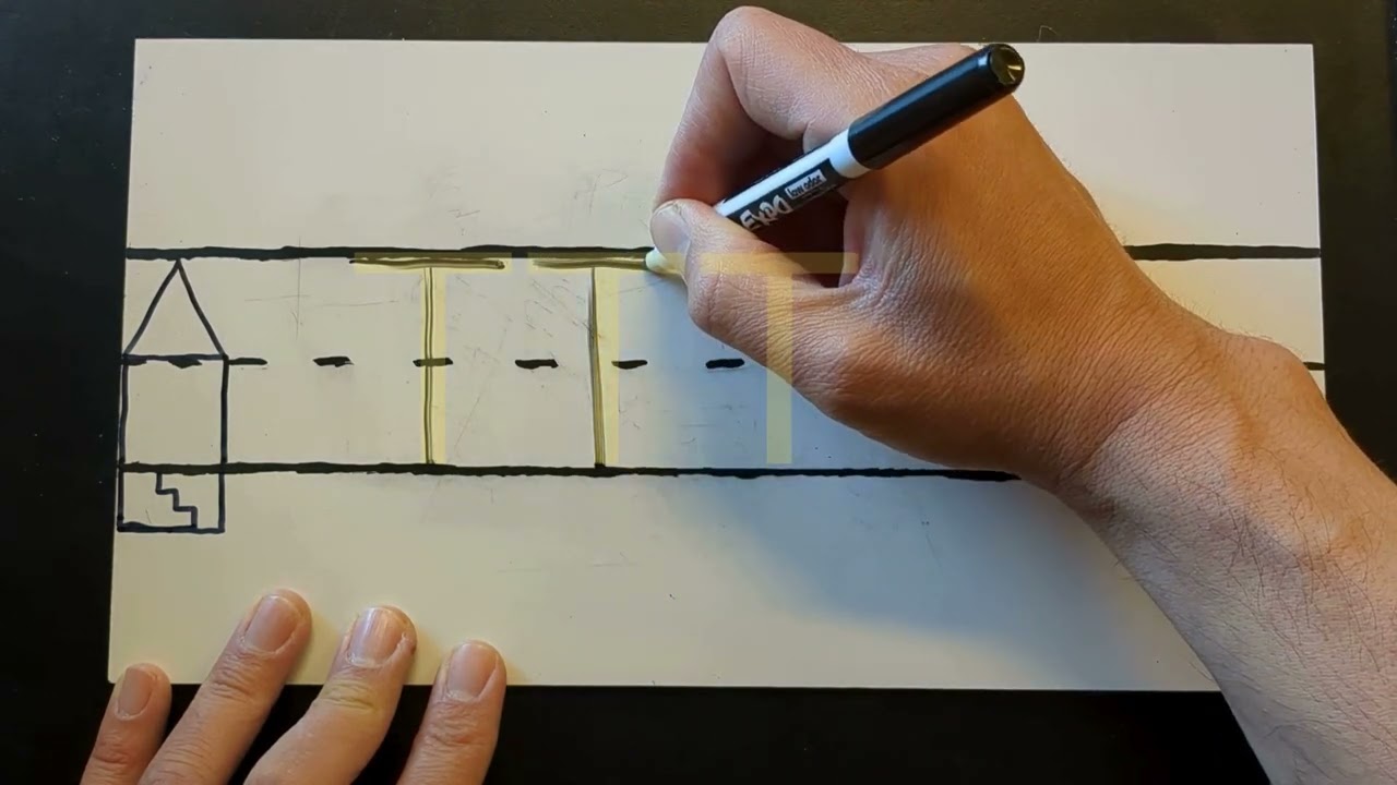 "T" Uppercase Letter Formation