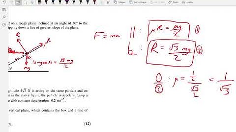 A-level Maths - Mechanics Dynamic Slope