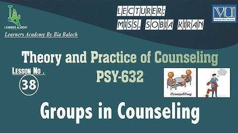 Theory and Practice of Counseling (PSY632) VU Urdu | Lecture No. 38 | Learners Academy By Bia Baloch