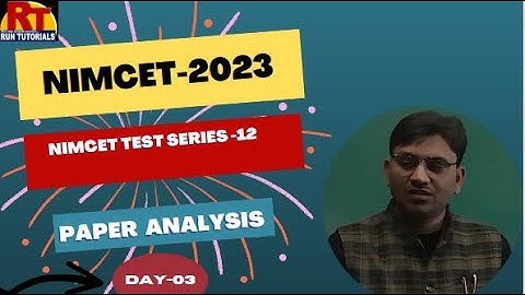 NIMCET Test Series-12 | Day-03| Paper Analysis | NIMCET-2023 | RUN Tutorials | Varanasi