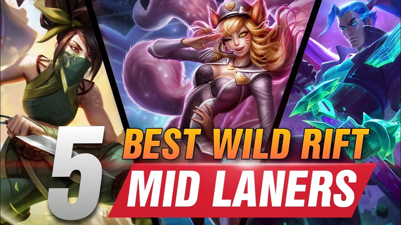 TOP 5 BEST MID LANERS IN WILD RIFT - League of Legends Wild Rift