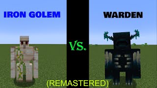 100 Iron Golems Vs  20 Wardens (Remastered)