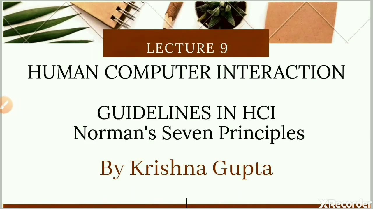 Norman's seven principles (HCI) YouTube