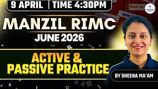 Active & Passive Voice Practice - English for RIMC RMS Sainik School 2026 | English by Sheena Ma’am