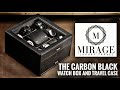 Mirage Luxury Travel Carbon Black Watch Box and Travel Case
