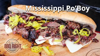 Mississippi pot roast poboy – smoked chuck with seasonings, turned
into one delicious sandwich #mississippipoboy #potro...