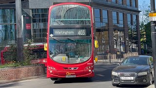 Volvo B9TL Wright Eclipse Gemini 2 GoAhead Metrobus WVN20 LK59FDN Route 403 Warlingham