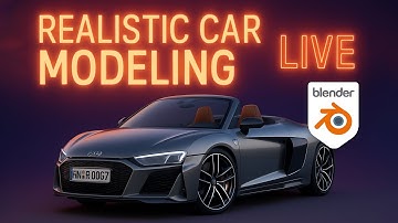 Blender 4.5 Day 9 ! Live 3D Car Modeling | Audi R8 V10 Spyder Tutorial