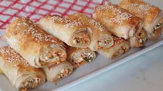 SADECE 3 YUFKA ile 1 TEPSİ BÖREK YAPABİLİRSİNİZ PEYNİRLİ ÇITIR BÖREK NASIL YAPILIR?