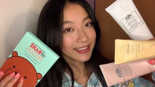 ASMR SKINCARE & MAKEUP TRIGGERS ✨(whispering, tapping, water sounds and MORE) 수면 보조제 | 放鬆入睡