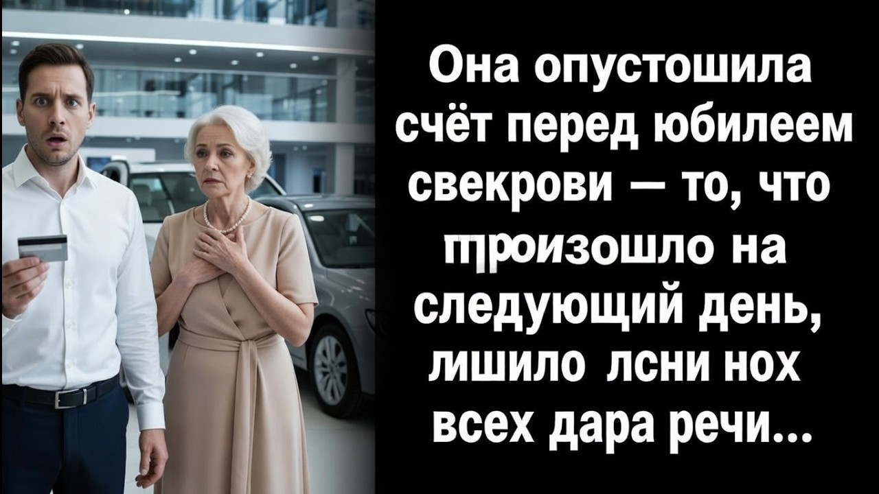 Она опустошила счёт перед юбилеем свекрови то, что произошло на следующий день, лишило всех дара реч