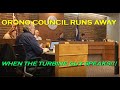 Orono council runs from public comments when turbine guy speaks up