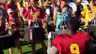 USC Trojan Marching Band · USC Football Players Play Tusk