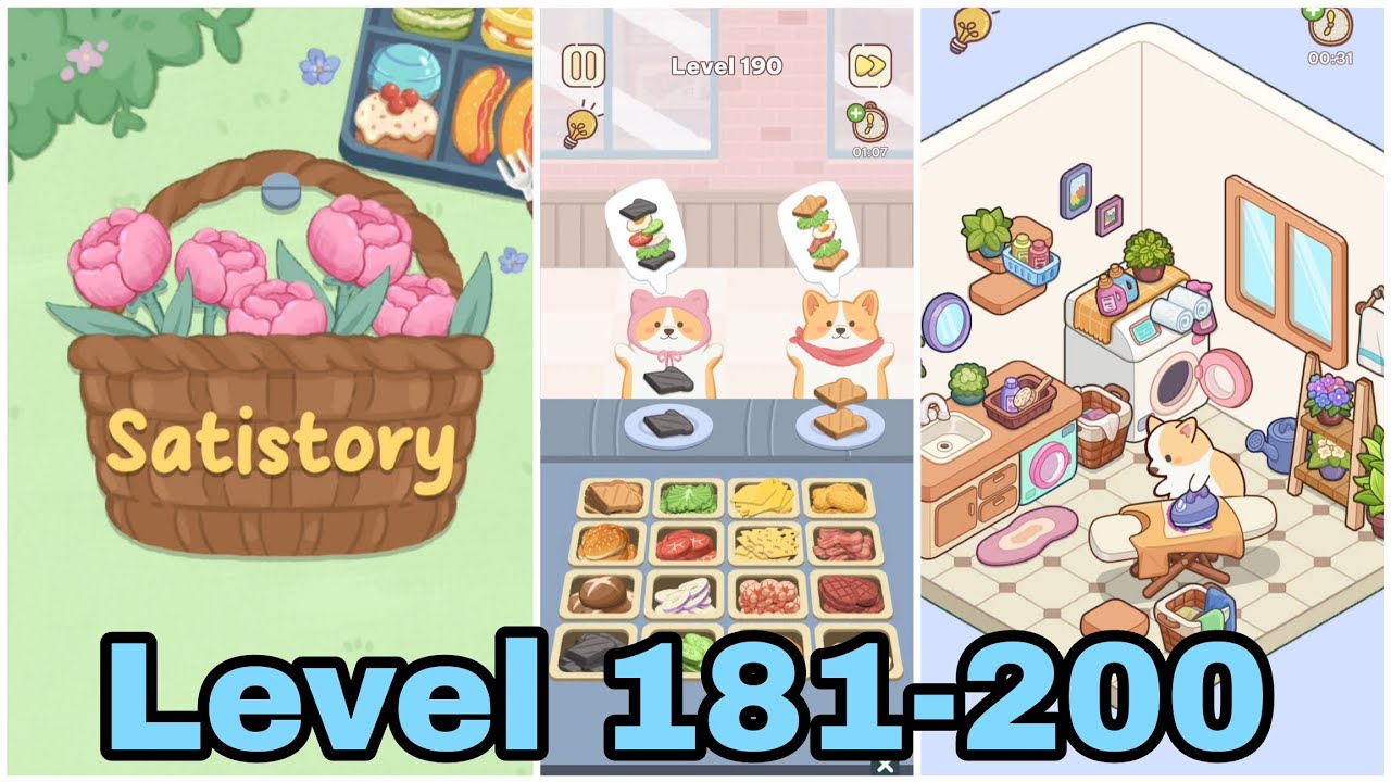 Satistory-Tidy up Level 181-200 ASMR Gameplay Walkthrough 