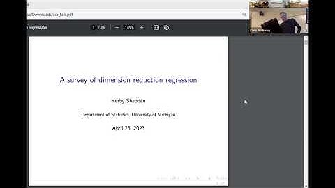 Kerby Shedden: Dimension Reduction Regression