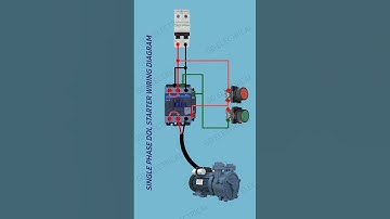 single phase dol starter wiring diagram #dolstarter #singlephasemotor #starter #connection