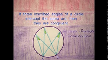 If three inscribed angles of a circle intercept the same arc, then they are congruent. MathPrimary