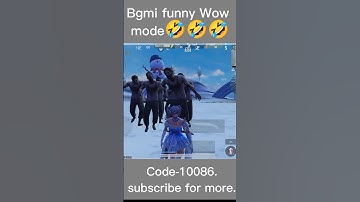 bgmi funny Wow zombie mode🤣🤣 code- 10086 #bgmi #shorts #funny