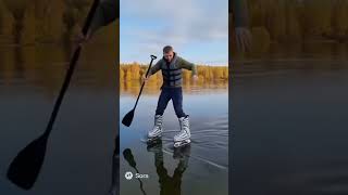 Надувные коньки 😁#коньки #вода #shorts