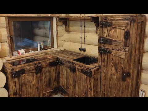 Кухня Викингов из дерева под старину#подпишись#своимируками#релакс#мебель#лайк#рекомендации#топ#2024