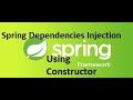 JAVA Spring IOC Dependencies Injection using the Constructor.