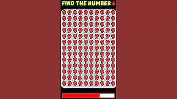 Find the Number 6 #shorts #eyetest #findthenumber #quiz #maths #braintest #viral #fyp #puzzle