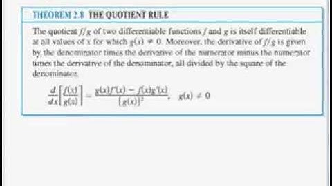 3-3 Product, Quotient Rules, Higher Order Derivatives part 1