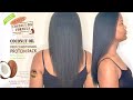 USING A DEEP CONDITIONING PROTEIN PACK ON RELAXED HAIR | NATURAL TO RELAXED HAIR JOURNEY