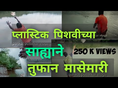 प्लास्टिक पिशवीच्या साह्याने मासे पकडण्याची कोकणातील नवीन पद्धत |plastic bag trap fishing