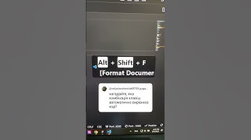 VS Code Format Code shortcut