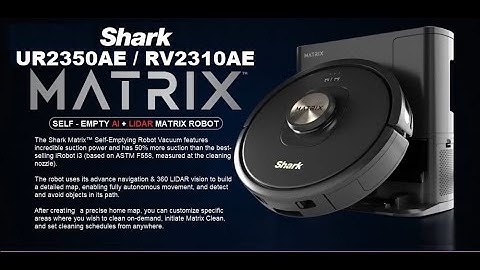 Shark Matrix AI Li-DAR Robot Vacuum Cleaner  Test (RU2350AE / RV2310AE)
