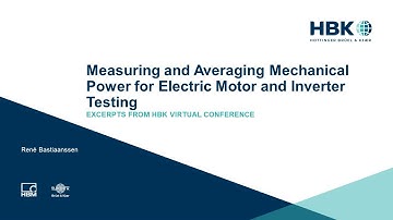 Measuring and Averaging Mechanical Power for Electric Motor and Inverter Testing