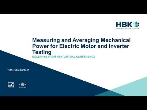 Measuring and Averaging Mechanical Power for Electric Motor and Inverter Testing