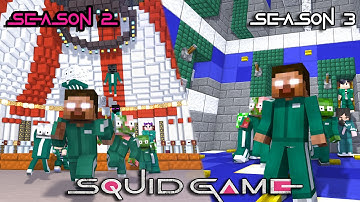MOB SCHOOL:  Minecraft Squid Game Season 2 And Season 3 - CREVENEY ANIMATION