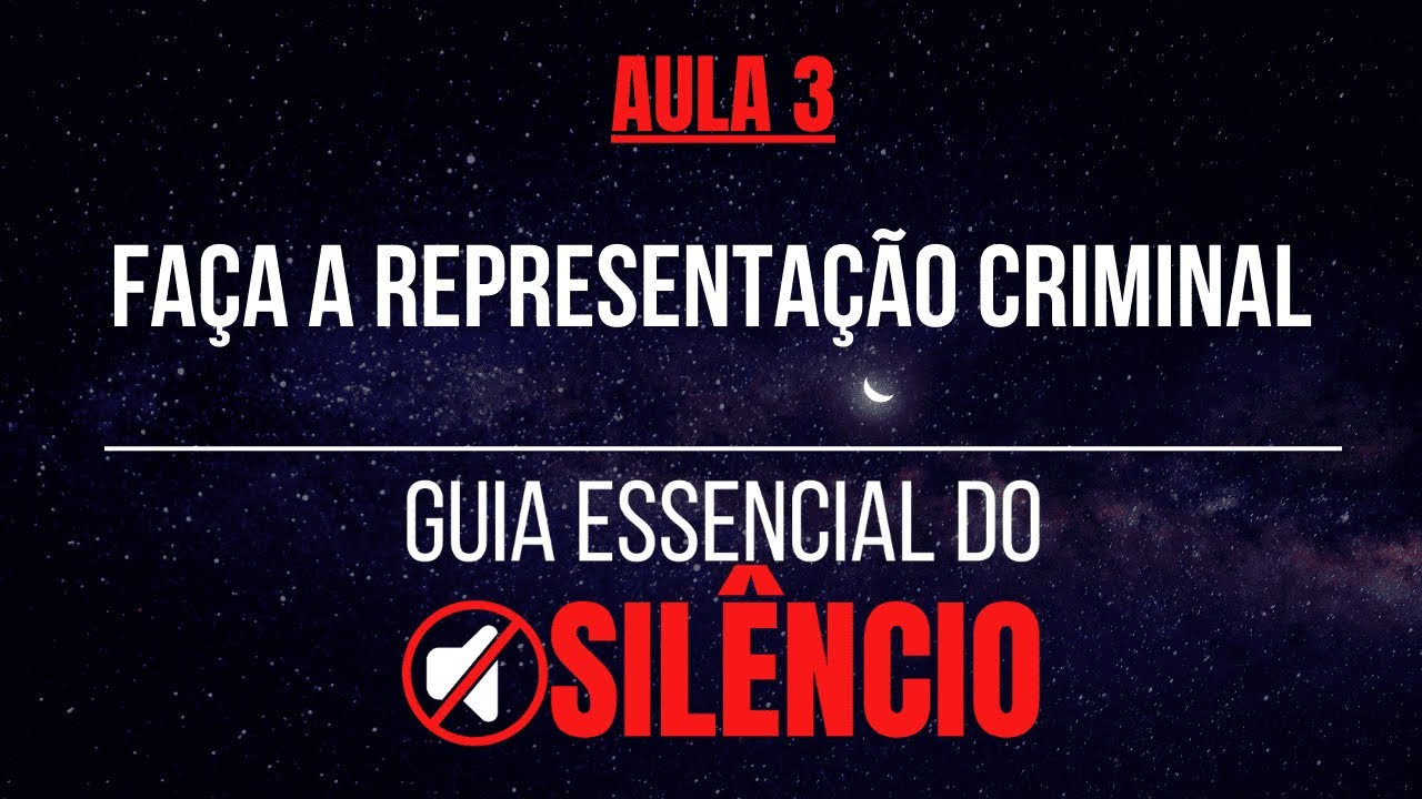 Mód 8 Aula 3 Barulho de bares: Representação Criminal