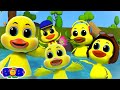 Five Little Ducks, Counting Song + More Preschool Rhymes for Kids