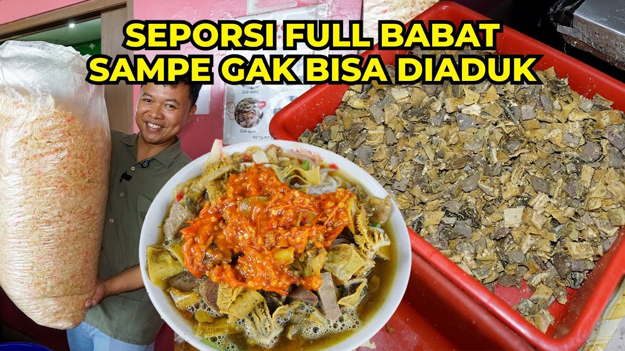 Soto Babat Legend Porsi Jumbo! Babatnya Melimpah Sampe Mangkuknya Gak Cukup!