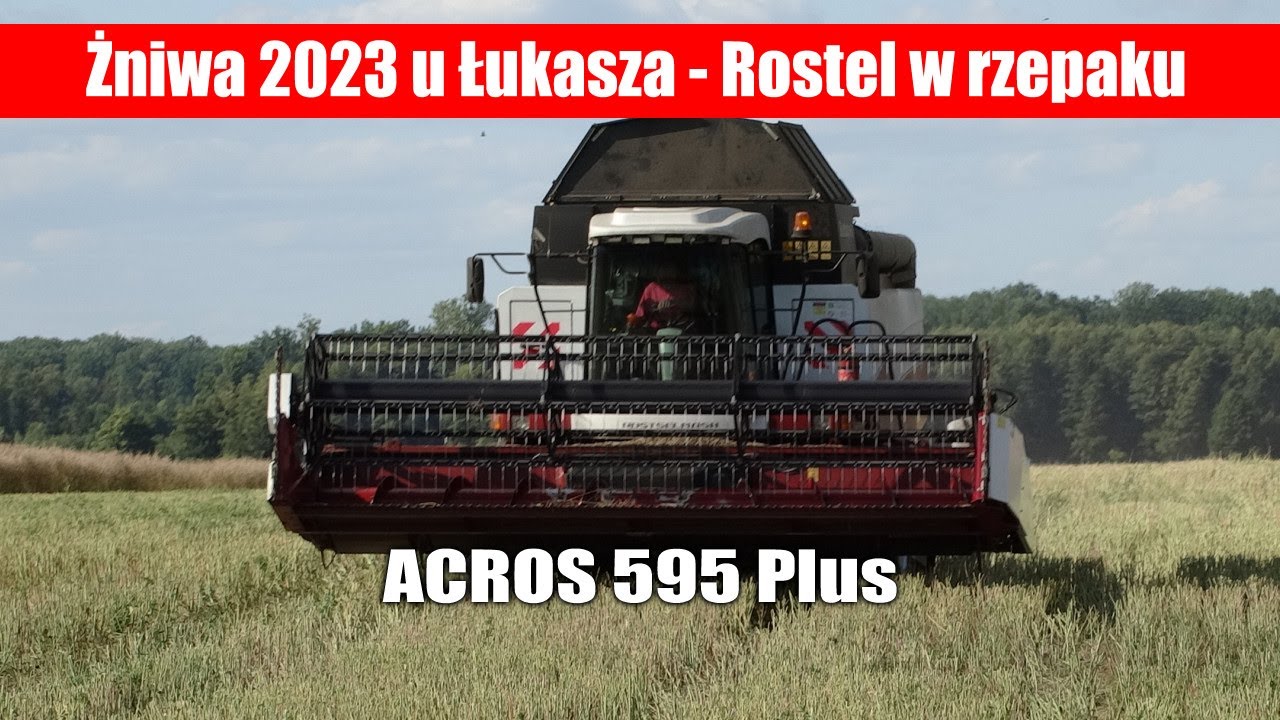 maxresdefault Żniwa 2023 u Łukasza   Rostselmash ACROS 595 Plus w rzepaku