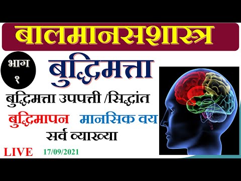 बुद्धिमत्ता intelligence  |बुद्धिमत्ता उपपत्ती -सिद्धांत | बुद्धिमापन ,मानसिक वय  |maha tet २०२१